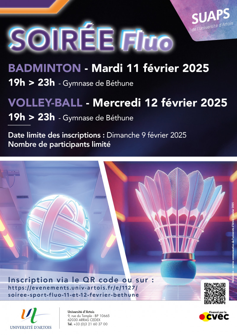 SOIREE SPORT FLUO - 11 et 12 FEVRIER - BETHUNE