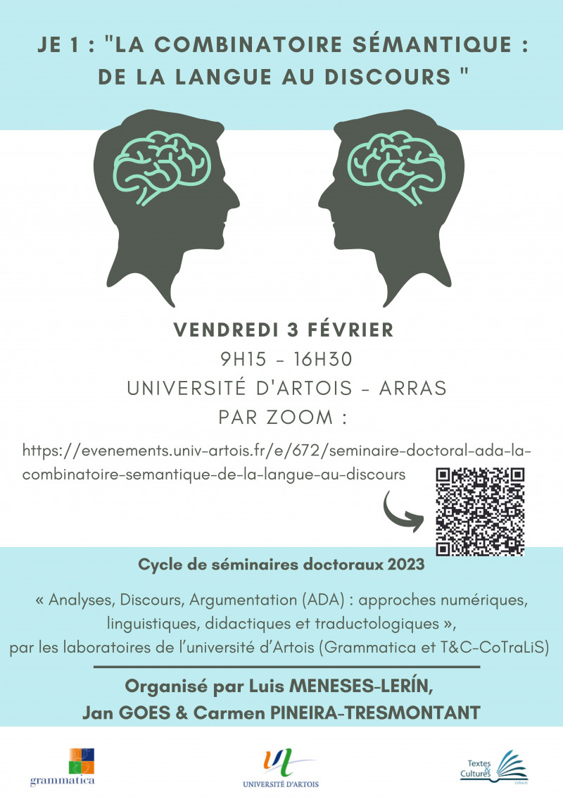 Séminaire doctoral ADA "La combinatoire sémantique : de la langue au discours"