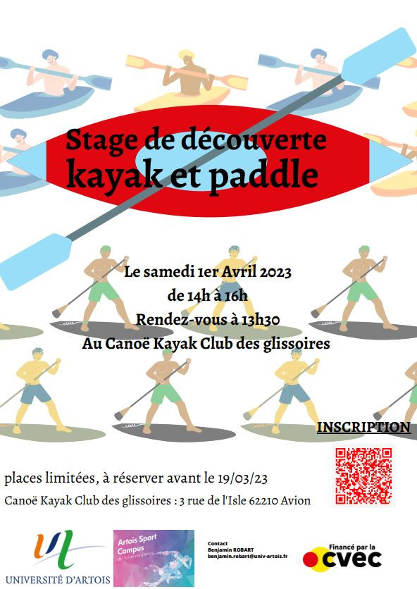 STAGE DECOUVERTE KAYAK / PADDLE - 01er AVRIL 2023 - AVION