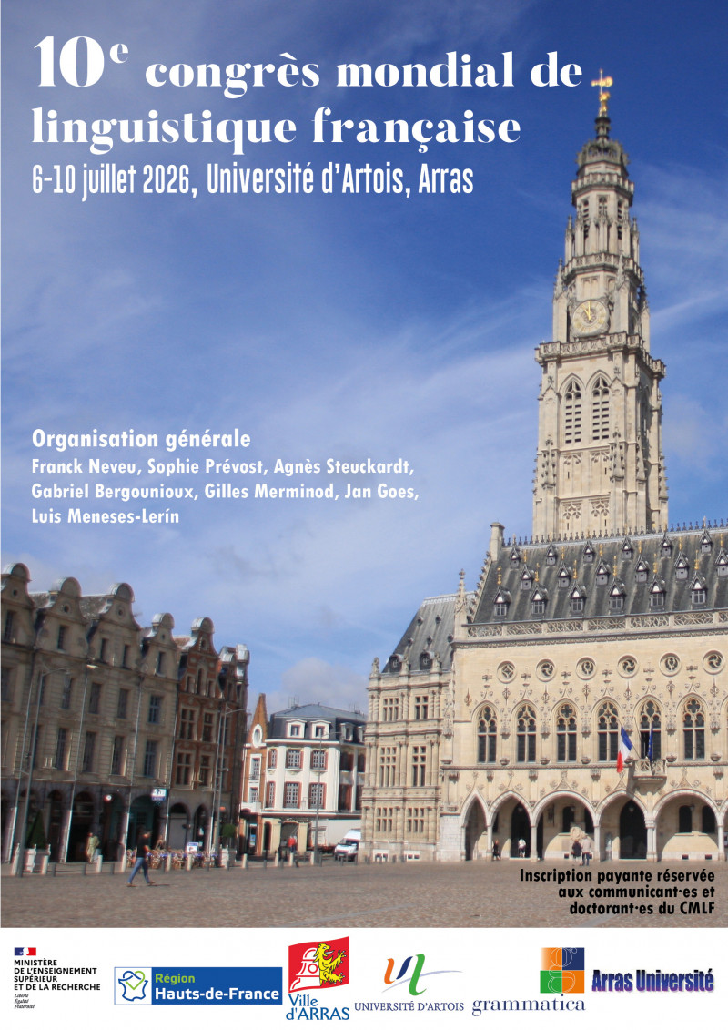 10e Congr&egrave;s Mondial de Linguistique Fran&ccedil;aise