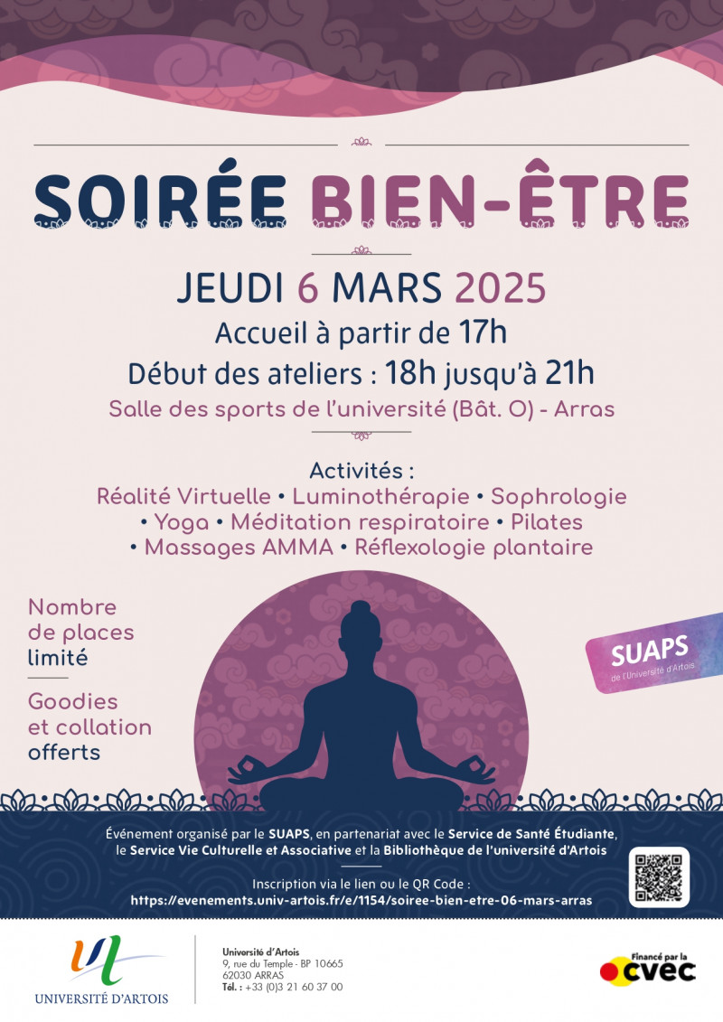 SOIREE BIEN ETRE - 06 MARS 2025 - ARRAS