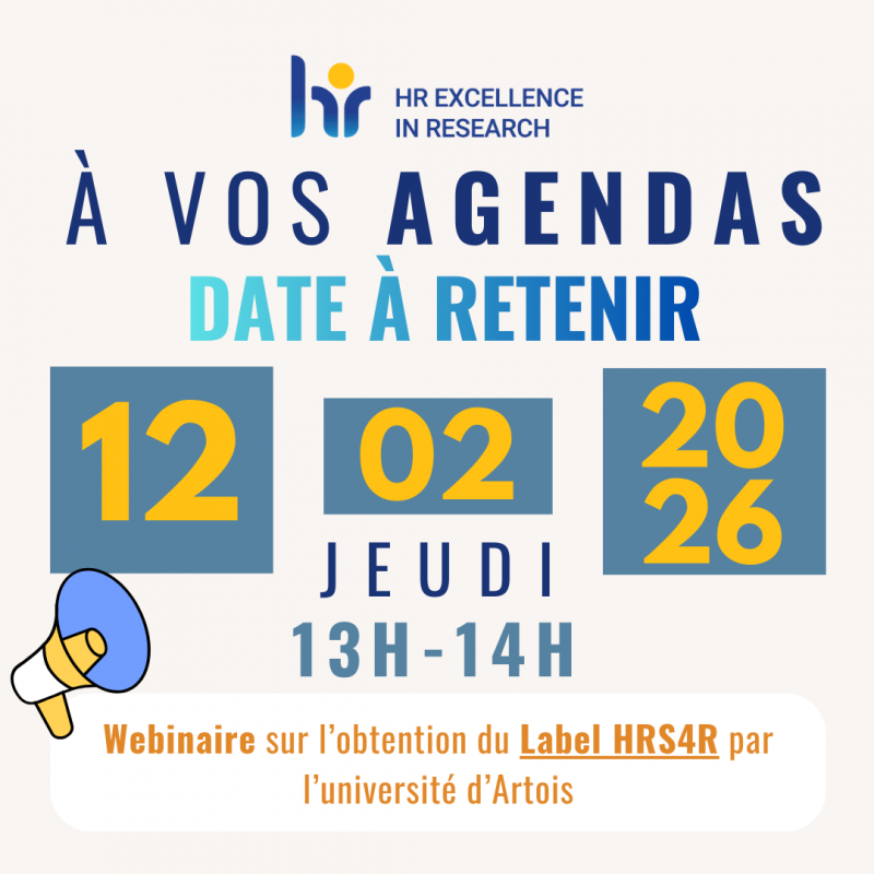 Webinaire SAP : Obtention du label HRS4R par l'Universit&eacute; d'Artois.