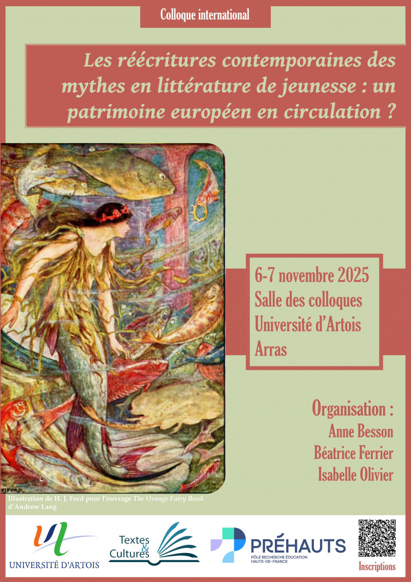 Colloque international « Les réécritures contemporaines des mythes en littérature de jeunesse : un patrimoine européen en circulation ? »