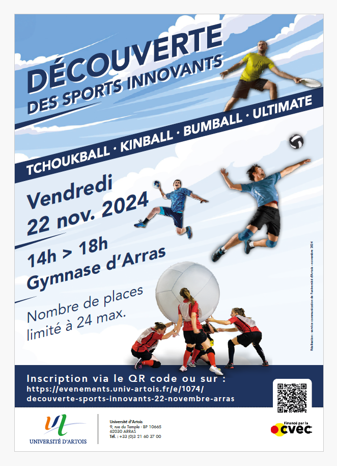 DECOUVERTE SPORTS INNOVANTS - 22 NOVEMBRE - ARRAS