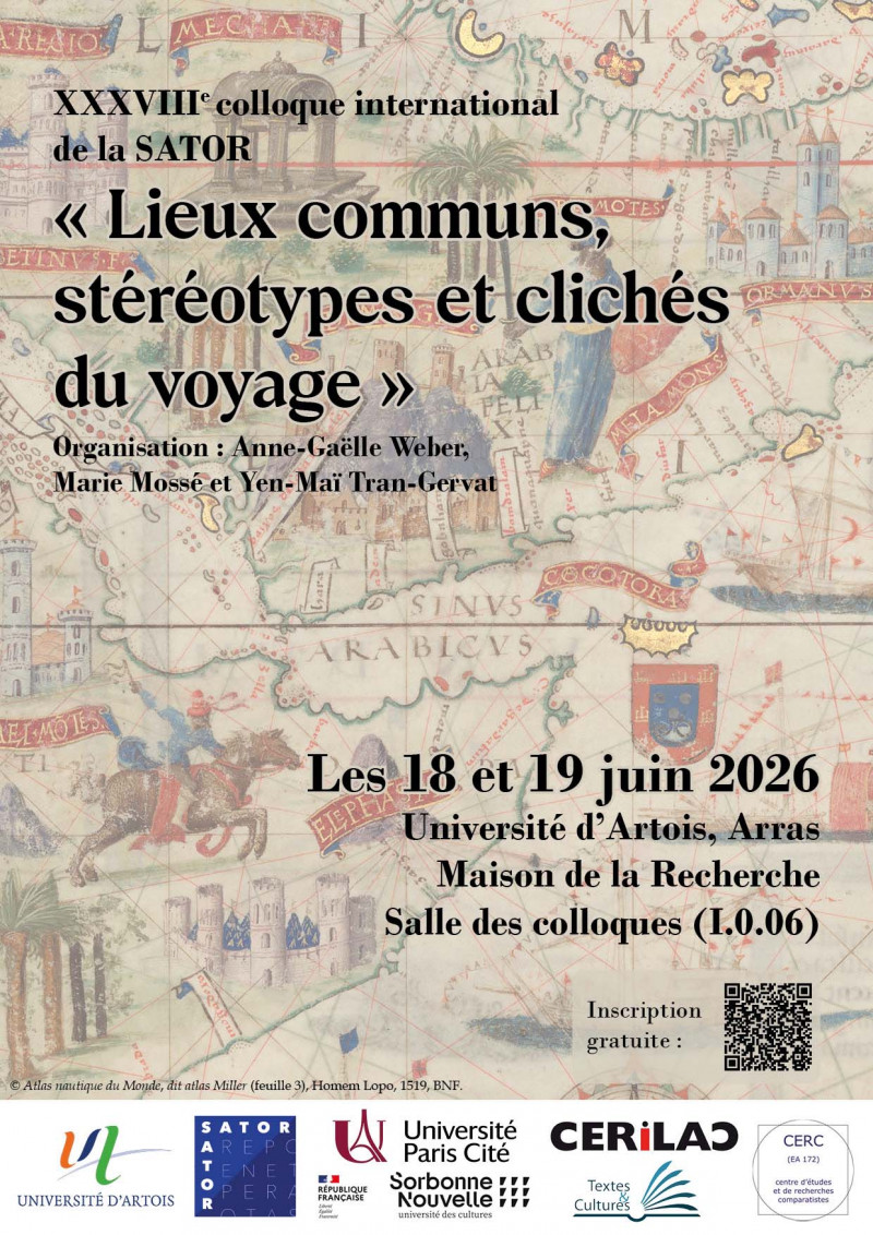 Congr&egrave;s de la SATOR, &laquo; Lieux communs et st&eacute;r&eacute;otypes du voyage &raquo;
