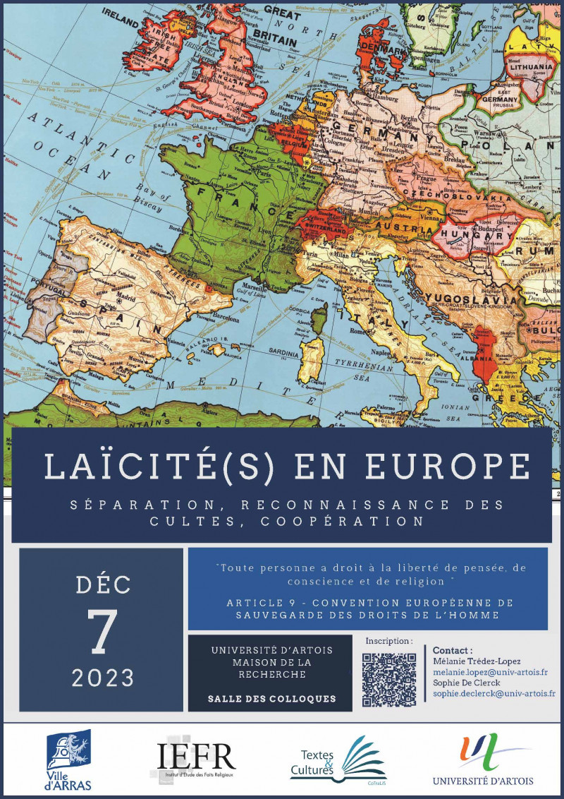 Journée "Laïcité(s) en Europe : séparation, reconnaissance des cultes, coopération"