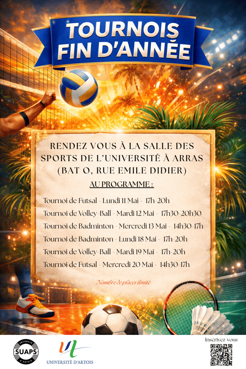 TOURNOIS FIN D'ANN&Eacute;E - MAI 26 - ARRAS 