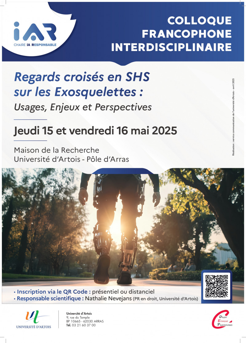 Colloque francophone interdisciplinaire "Regards Croisés en SHS sur les Exosquelettes"