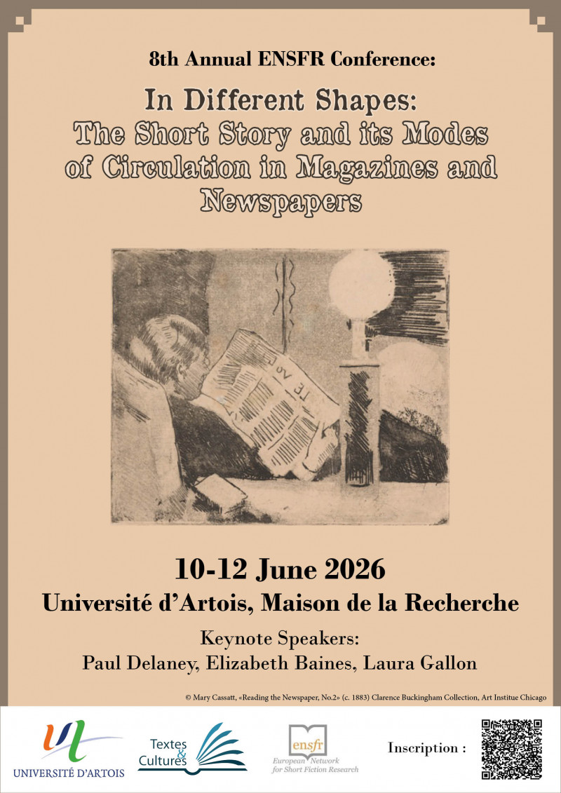 8th Annual ENSFR Conference: &ldquo;In Different Shapes: The Short Story and its Modes of Circulation in Magazines and Newspapers&rdquo;