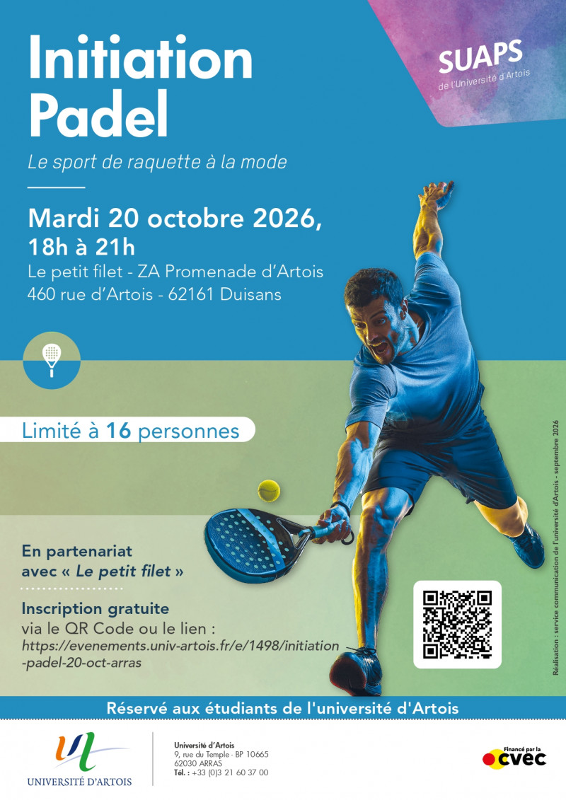 INITIATION PADEL - 20 OCT - ARRAS