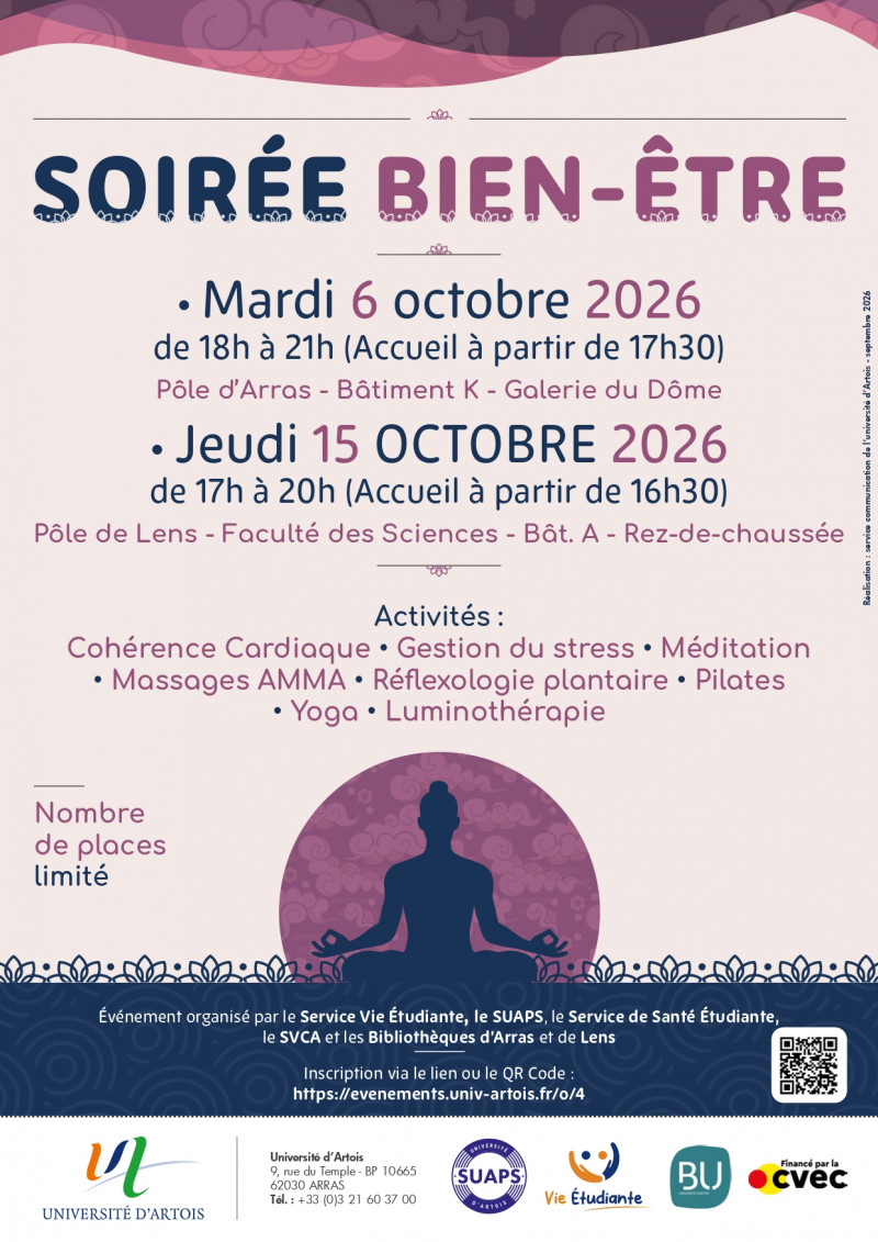 SOIR&Eacute;E BIEN ETRE - 06 OCT - ARRAS