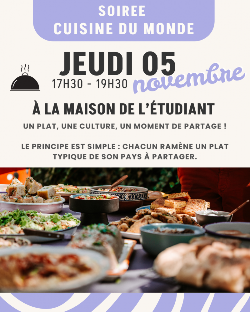 Soir&eacute;e cuisine du monde 
