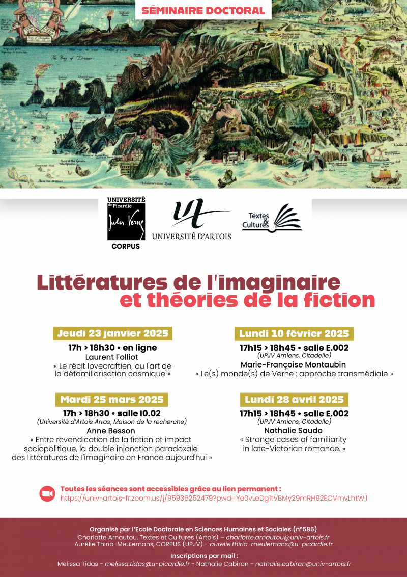 Séminaire doctoral "Littératures de l'imaginaire et théories de la fiction"